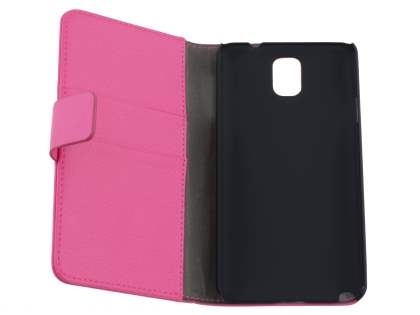 Synthetic Leather Wallet Case with Stand for Samsung Galaxy Note 3 - Pink