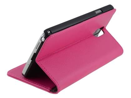 Synthetic Leather Wallet Case with Stand for Samsung Galaxy Note 3 - Pink