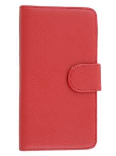 Synthetic Leather Wallet Case with Stand for Samsung Galaxy Note 3 - Red