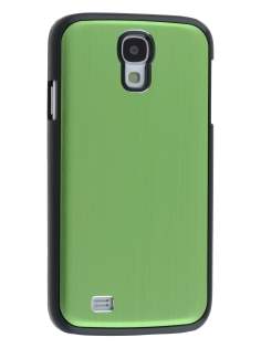 Brushed Aluminium Case for Samsung Galaxy S4 I9500 - Green/Black Hard Case