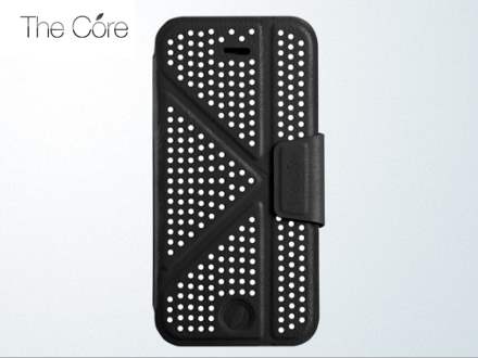 Momax The Core Polka Dots Flip Case for iPhone 5c - Black/Grey