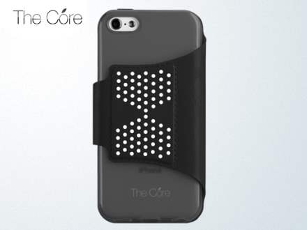 Momax The Core Polka Dots Flip Case for iPhone 5c - Black/Grey