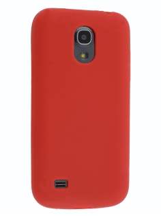 Silicone Case for Samsung I9195T Galaxy S4 mini - Red Soft Cover