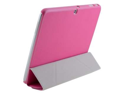 Premium Slim Synthetic Leather Flip Case with Stand for Samsung Galaxy Tab 3 10.1 - Pink Leather Flip Case