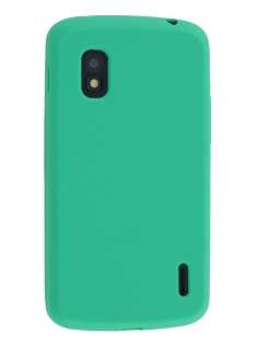 Silicone Case for LG Nexus 4 E960 - Green Soft Cover