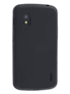 Silicone Case for LG Nexus 4 E960 - Classic Black Soft Cover