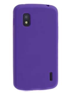 Silicone Case for LG Nexus 4 E960 - Purple Soft Cover