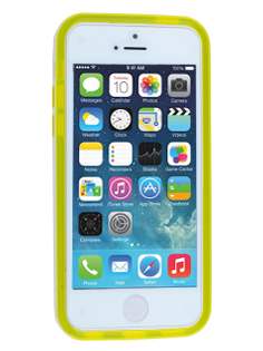 Transparent TPU Gel Case for iPhone 5c - Yellow/White
