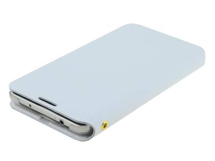 Slim Genuine Leather Portfolio Case for Samsung Galaxy Note 3 - Pearl White