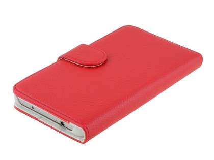Synthetic Leather Wallet Case with Stand for Samsung Galaxy Note 3 - Red
