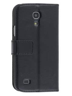 Synthetic Leather Wallet Case with Stand for Samsung Galaxy S4 mini - Classic Black Synthetic Leather Wallet Case with Stand for Samsung Galaxy S4 mini - Classic Black