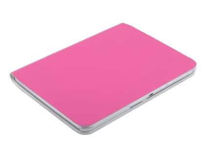 Premium Genuine Leather Slim Portfolio Case with Stand for Samsung Galaxy Tab 3 10.1 - Pink