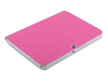 Premium Genuine Leather Slim Portfolio Case with Stand for Samsung Galaxy Tab 3 10.1 - Pink