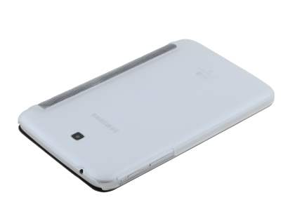 Book-Style Case with Stand for Samsung Galaxy Tab 3 7.0 - Black/Frosted Clear