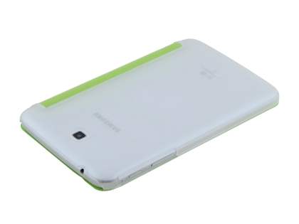 Book-Style Case with Stand for Samsung Galaxy Tab 3 7.0 - Green/Frosted Clear