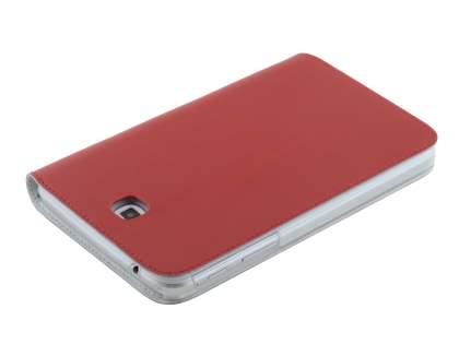 Premium Genuine Leather Slim Portfolio Case with Stand for Samsung Galaxy Tab 3 7.0 - Red