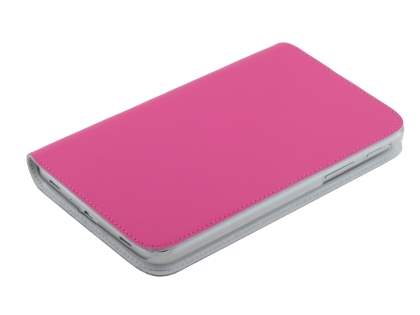 Premium Genuine Leather Slim Portfolio Case with Stand for Samsung Galaxy Tab 3 7.0 - Pink