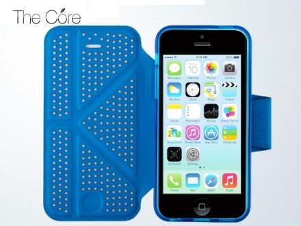 Momax The Core Polka Dots Flip Case for iPhone 5c - Blue