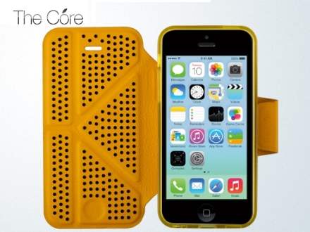 Momax The Core Polka Dots Flip Case for iPhone 5c - Yellow