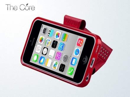 Momax The Core Polka Dots Flip Case for iPhone 5c - Red