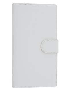 Slim Synthetic Leather Wallet Case with Stand for Sony Xperia Z Ultra - Pearl White