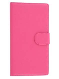 Slim Synthetic Leather Wallet Case with Stand for Sony Xperia Z Ultra - Pink
