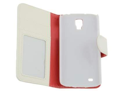 Synthetic Leather Wallet Case with Stand for Samsung Galaxy S4 Active I9295 - Pearl White