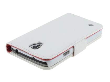 Synthetic Leather Wallet Case with Stand for Samsung Galaxy S4 Active I9295 - Pearl White