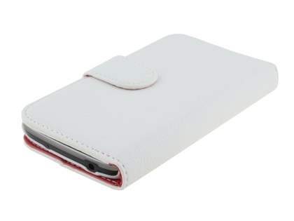 Synthetic Leather Wallet Case with Stand for Samsung Galaxy S4 Active I9295 - Pearl White
