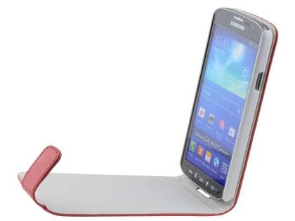 Synthetic Leather Flip Case for Samsung Galaxy S4 Active I9295 - Red