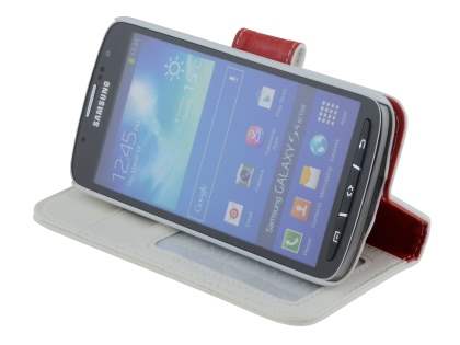 Synthetic Leather Wallet Case with Stand for Samsung Galaxy S4 Active I9295 - Pearl White