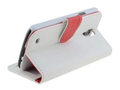 Synthetic Leather Wallet Case with Stand for Samsung Galaxy S4 Active I9295 - Pearl White