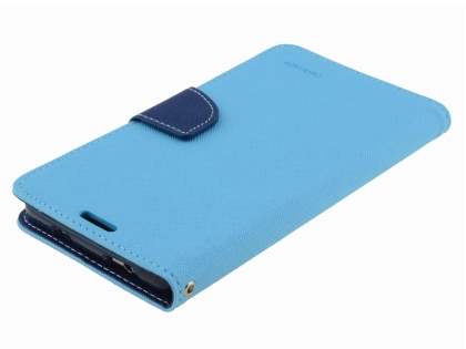 Mercury Goospery Colour Fancy Diary Case with Stand for Samsung Galaxy Note 3 - Blue/Navy