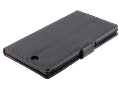 Slim Synthetic Leather Wallet Case with Stand for Sony Xperia Z Ultra - Classic Black