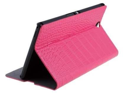 TS-CASE crocodile pattern Genuine leather Wallet Case for Sony Xperia Z Ultra - Pink