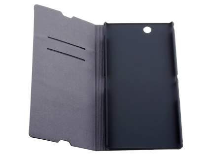 TS-CASE crocodile pattern Genuine leather Wallet Case for Sony Xperia Z Ultra - Classic Black