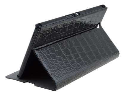 TS-CASE crocodile pattern Genuine leather Wallet Case for Sony Xperia Z Ultra - Classic Black