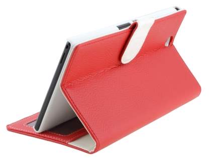 Slim Synthetic Leather Wallet Case with Stand for Sony Xperia Z Ultra - Red