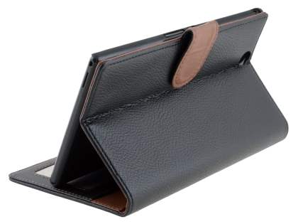 Slim Synthetic Leather Wallet Case with Stand for Sony Xperia Z Ultra - Classic Black