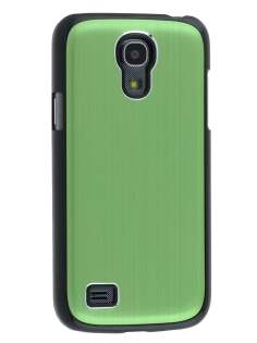 Brushed Aluminium Case for Samsung Galaxy S4 mini - Green/Black Hard Case