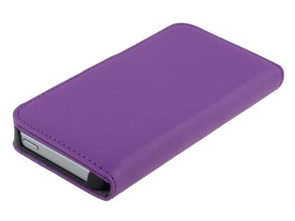 Synthetic Leather Wallet Case with Stand for iPhone SE/5s/5 - Purple
