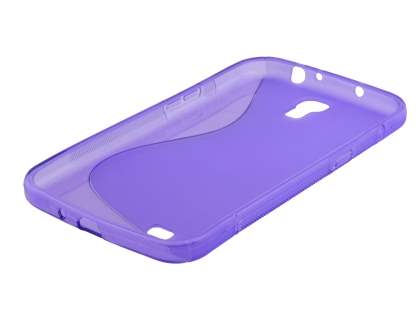 Wave Case for Samsung Galaxy Mega 6.3 I9200 - Frosted Purple/Purple