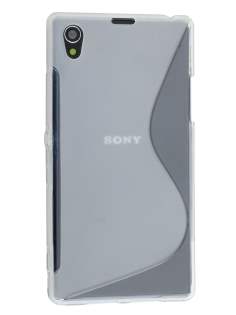 Wave Case for Sony Xperia Z1 - Frosted Clear/Clear Soft Cover