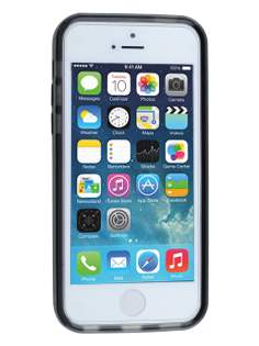Transparent TPU Gel Case for iPhone 5c - Grey/Black