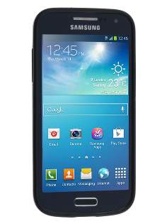 Samsung I9195 Galaxy S4 mini Frosted TPU Case with Stand - Classic Black/White