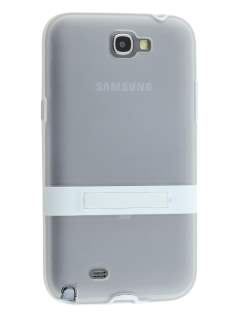 Samsung Galaxy Note 2 N7100 Frosted TPU Case with Stand - Frosted Clear/White Samsung Galaxy Note 2 N7100 Frosted TPU Case with Stand - Frosted Clear/White