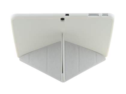 Premium Slim Synthetic Leather Flip Case with Stand for Samsung Galaxy Tab 3 10.1 - Pearl White
