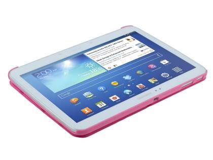 Premium Slim Synthetic Leather Flip Case with Stand for Samsung Galaxy Tab 3 10.1 - Pink