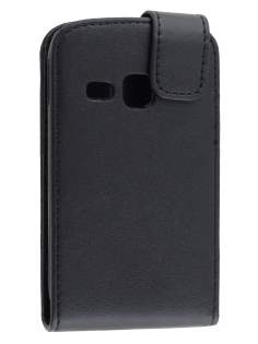 Synthetic Leather Flip Case for Samsung Galaxy Young S6310 - Classic Black Synthetic Leather Flip Case for Samsung Galaxy Young S6310 - Classic Black