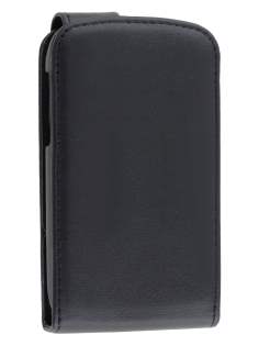 Synthetic Leather Flip Case for Samsung Galaxy Young S6310 - Classic Black